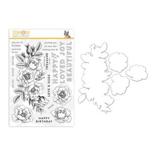 Simon Says Stamp Beautiful Flowers Floral Stamp and Die Set